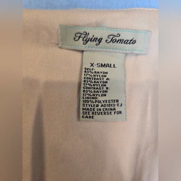 FLYING TOMATO Sz XS Beige Color Block Crinkle Gauze Ruffle Tier Maxi Dress Boho - Picture 3 of 14